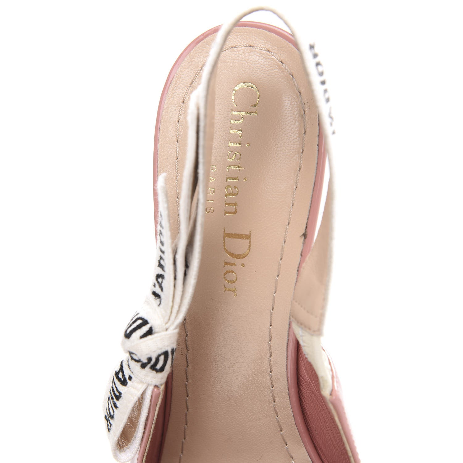 Christian Dior Patent Ribbon J'Adior Slingback 100mm Pumps 36.5 Pink 7 of 10