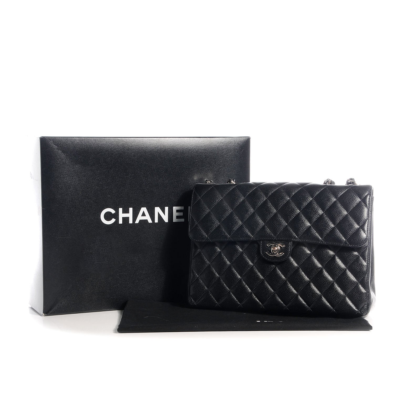 Chanel Caviar Jumbo Single Flap Black 9 of 9