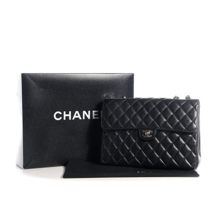 Chanel Caviar Jumbo Single Flap Black 9 of 9