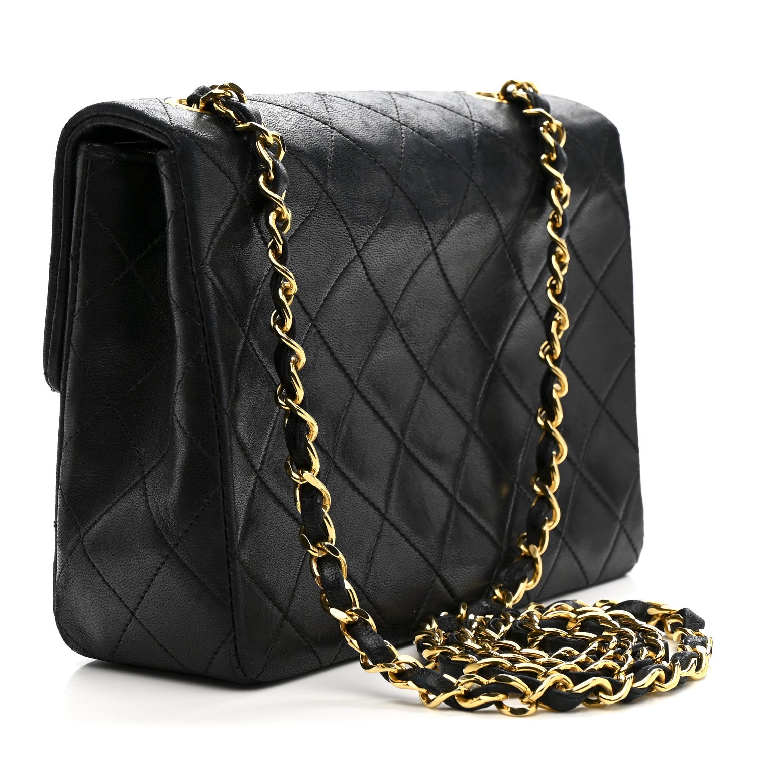 Chanel Lambskin Quilted Small Single Flap Black 3 of 14