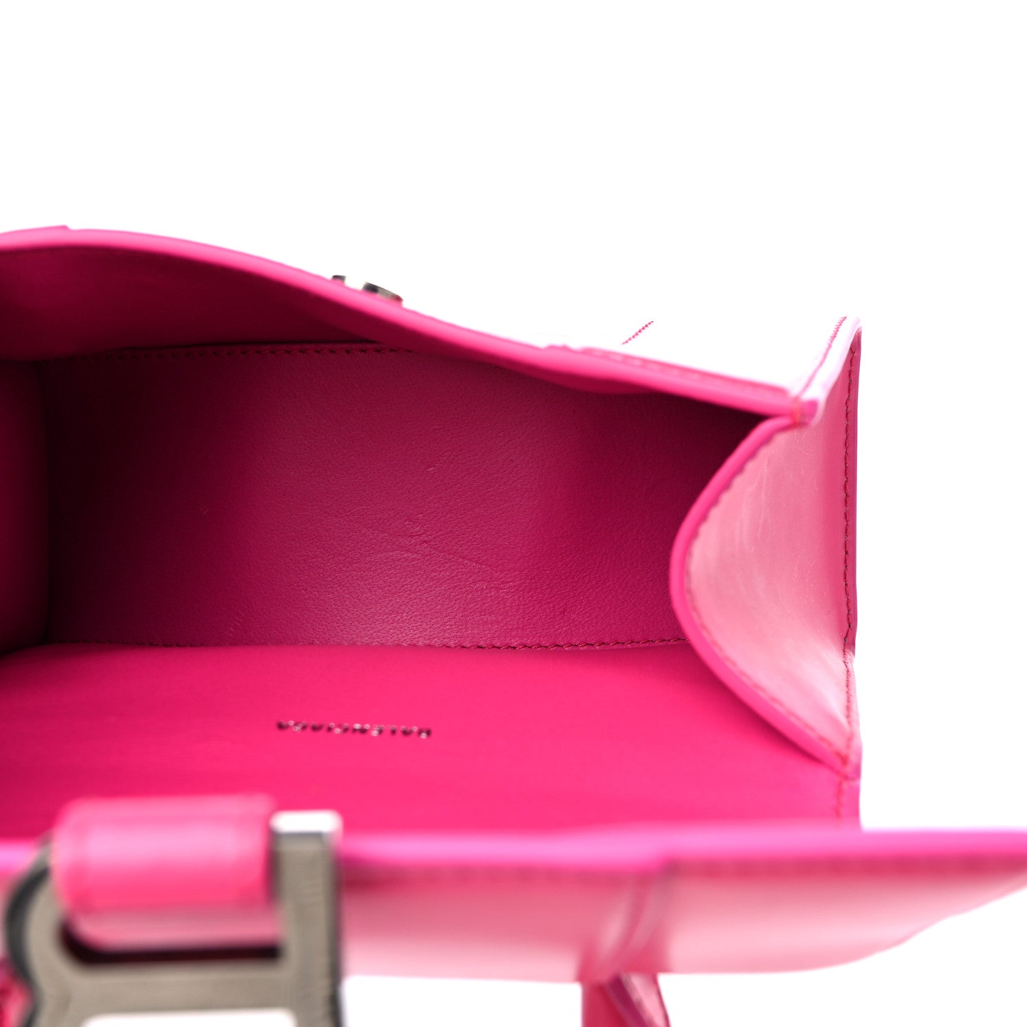 Balenciaga Shiny Box Calfskin Hourglass Top Handle Bag XS Acid Fuchsia 5 of 11
