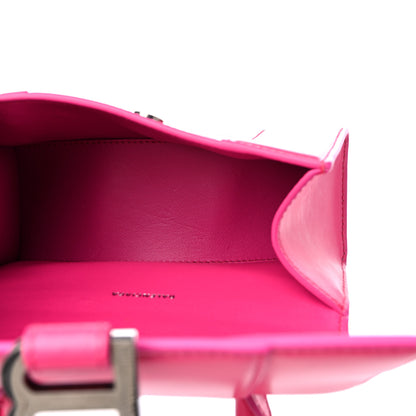 Balenciaga Shiny Box Calfskin Hourglass Top Handle Bag XS Acid Fuchsia 5 of 11