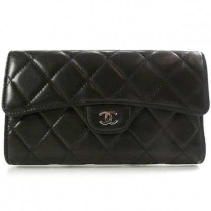 Chanel Lambskin Quilted Large Flap Wallet 1 of 7