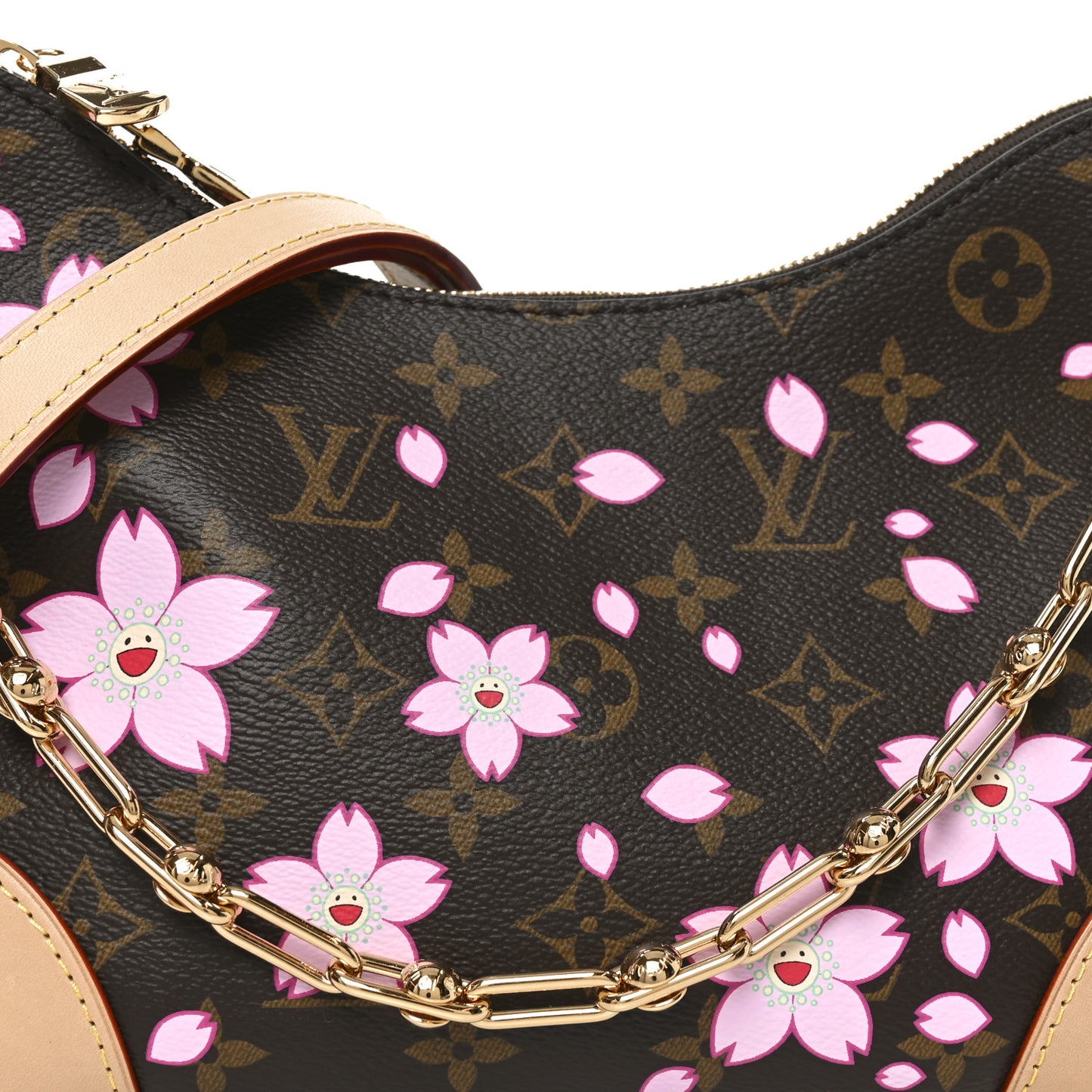 LV x TM Monogram Chery Blossom Boulogne Sakura Brown