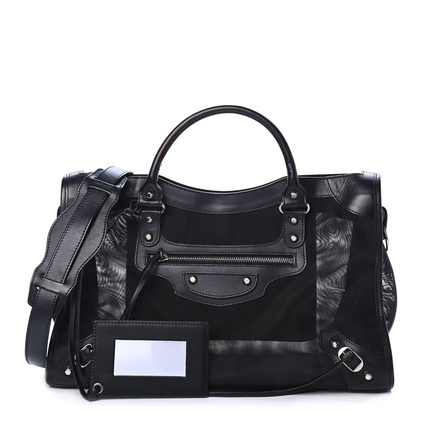 Mesh Calfskin Palladium Hardware City Black