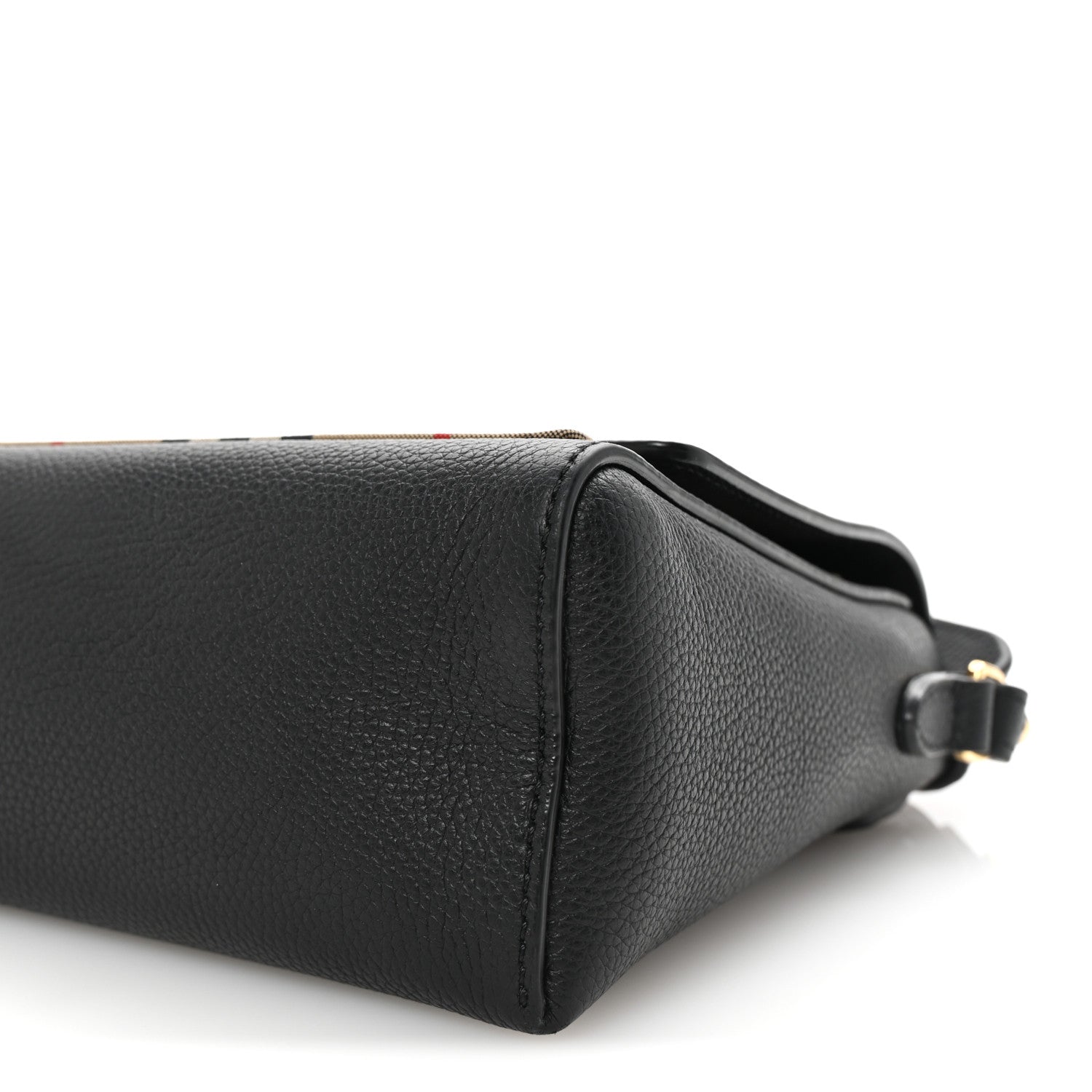 Burberry Grainy Calfskin Vintage Check Note Crossbody Bag Black 9 of 9