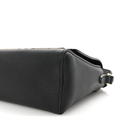 Burberry Grainy Calfskin Vintage Check Note Crossbody Bag Black 9 of 9