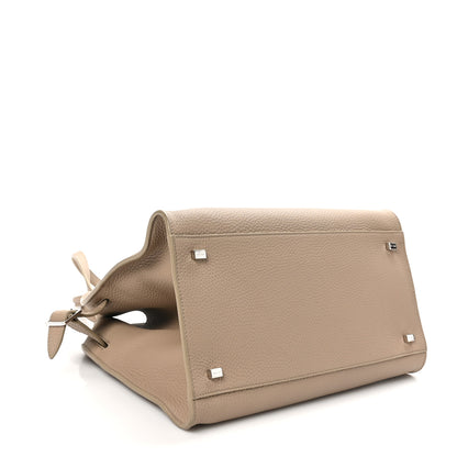 The Row Matte Grained Calfskin Soft Margaux 12 Dark Taupe 4 of 9