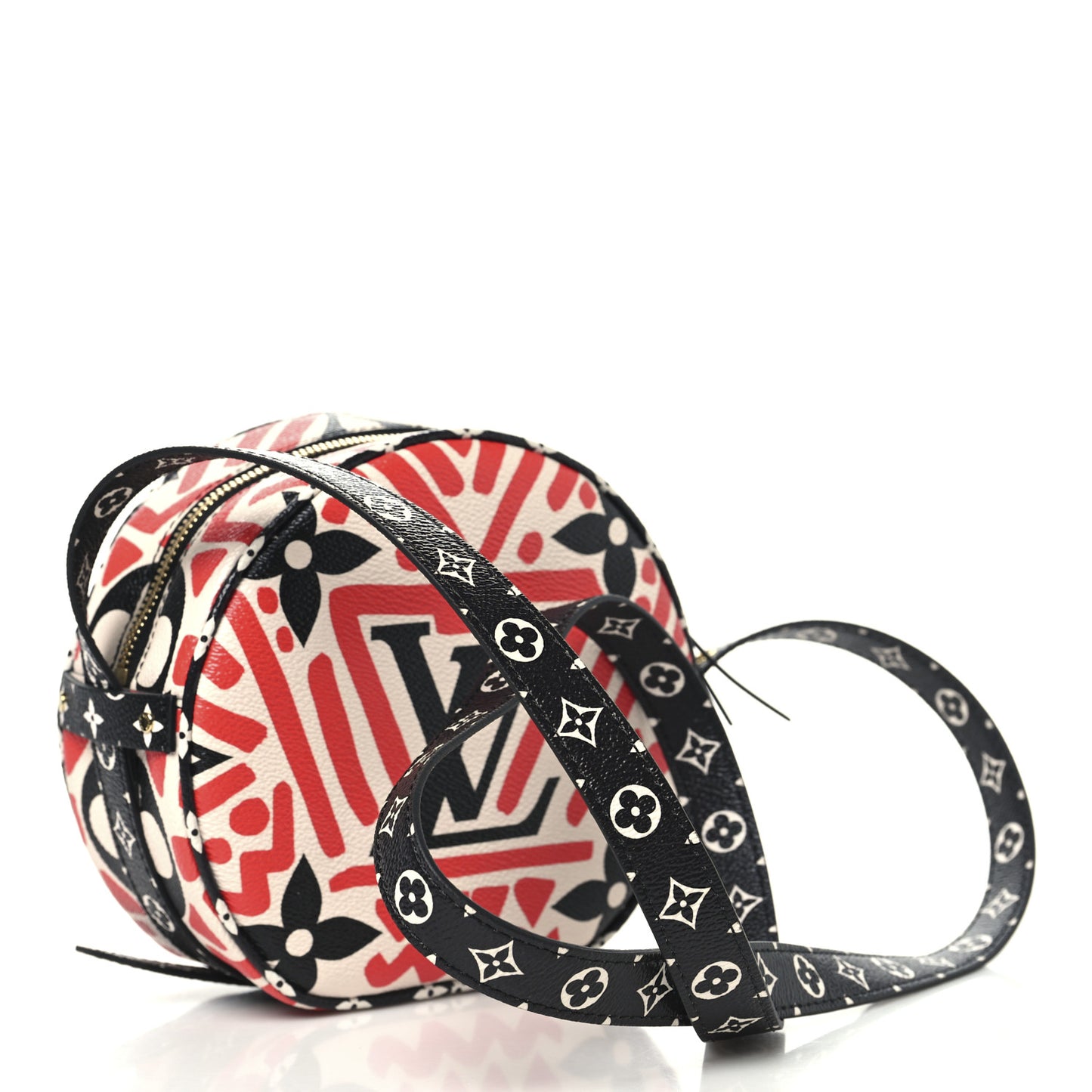 Monogram Giant Crafty Boite Chapeau Souple PM Creme Rouge Black