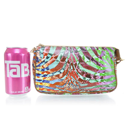 Jimmy Choo Glazed Canvas Exotic Print Clutch 2 of 11