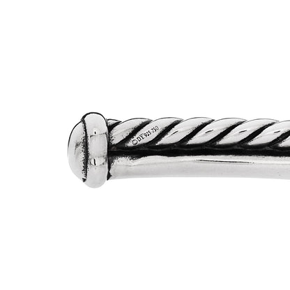 David Yurman Sterling Silver 18K Yellow Gold 5mm Petite X Center Station Bracelet 3 of 4
