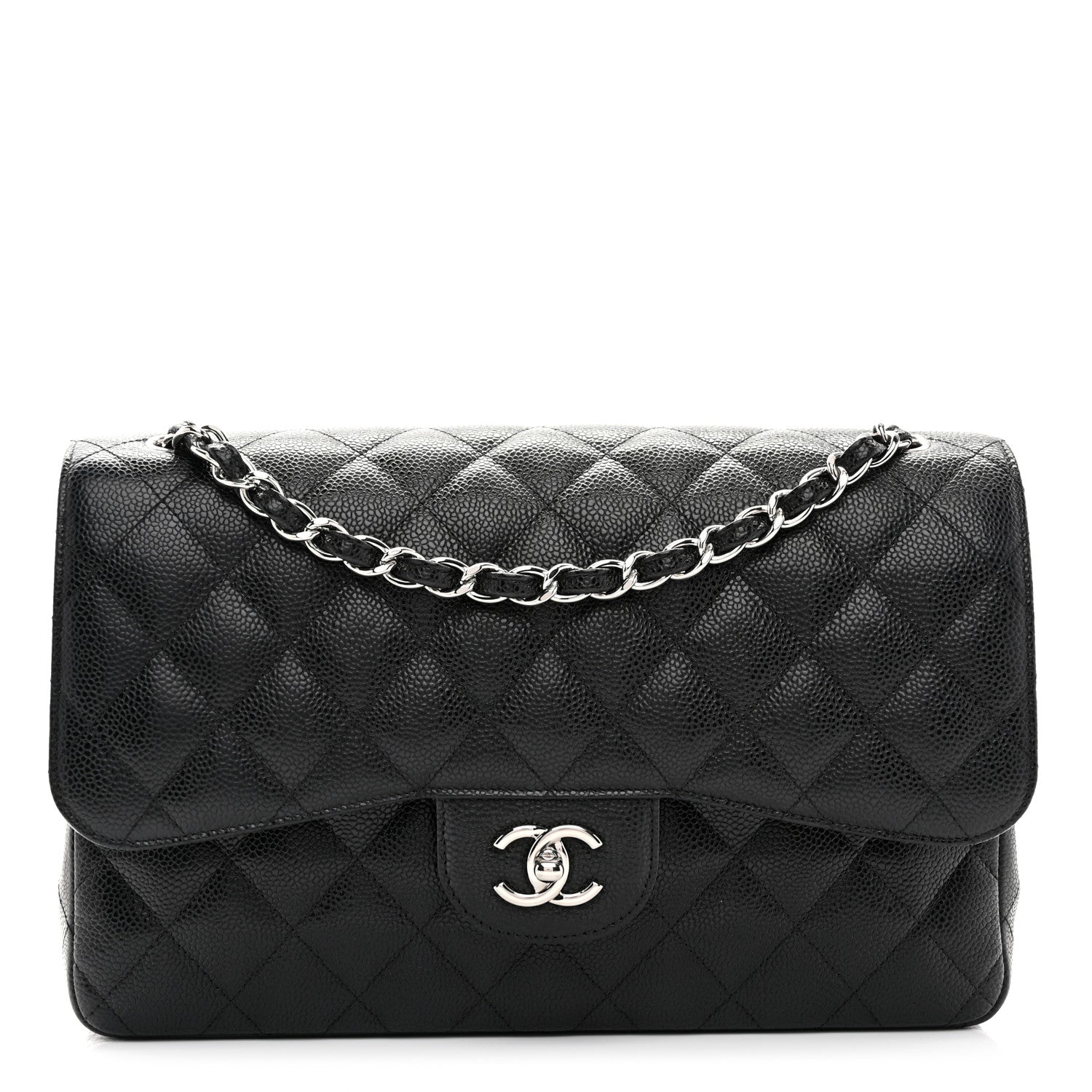 Chanel Caviar Quilted Jumbo Double Flap Black 1 of 10