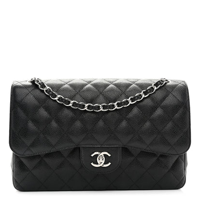 Chanel Caviar Quilted Jumbo Double Flap Black 1 of 10