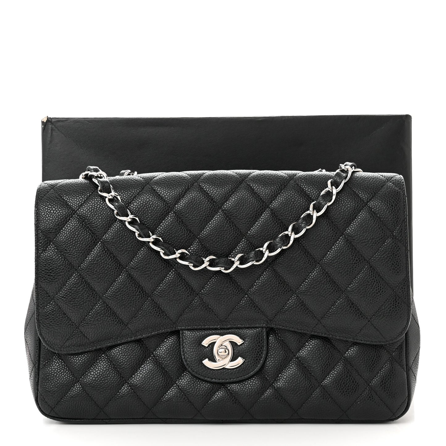 Caviar Quilted Jumbo Single Flap Black
