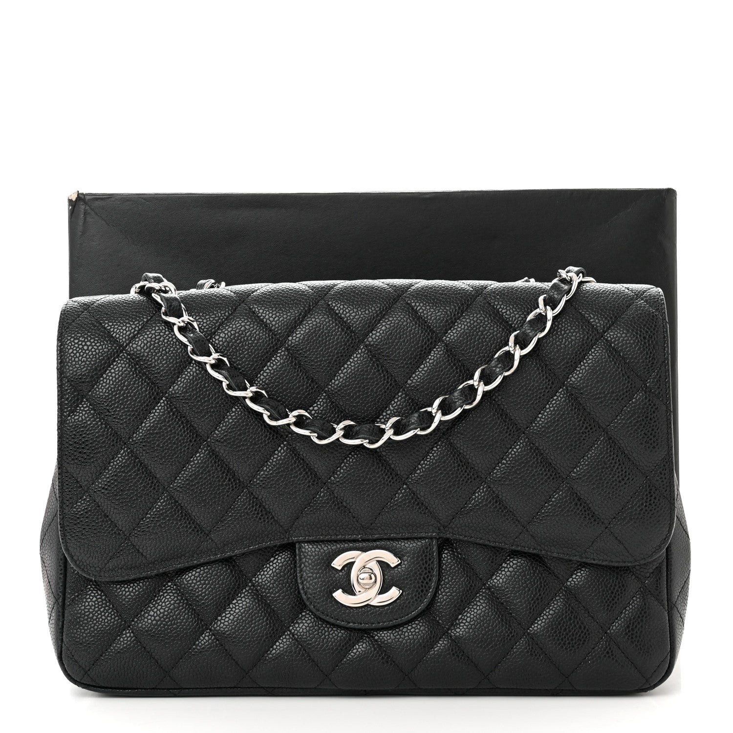 Chanel Caviar Quilted Jumbo Single Flap Black 11 of 11
