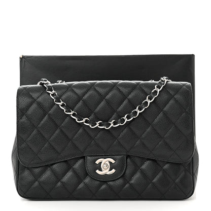 Chanel Caviar Quilted Jumbo Single Flap Black 11 of 11