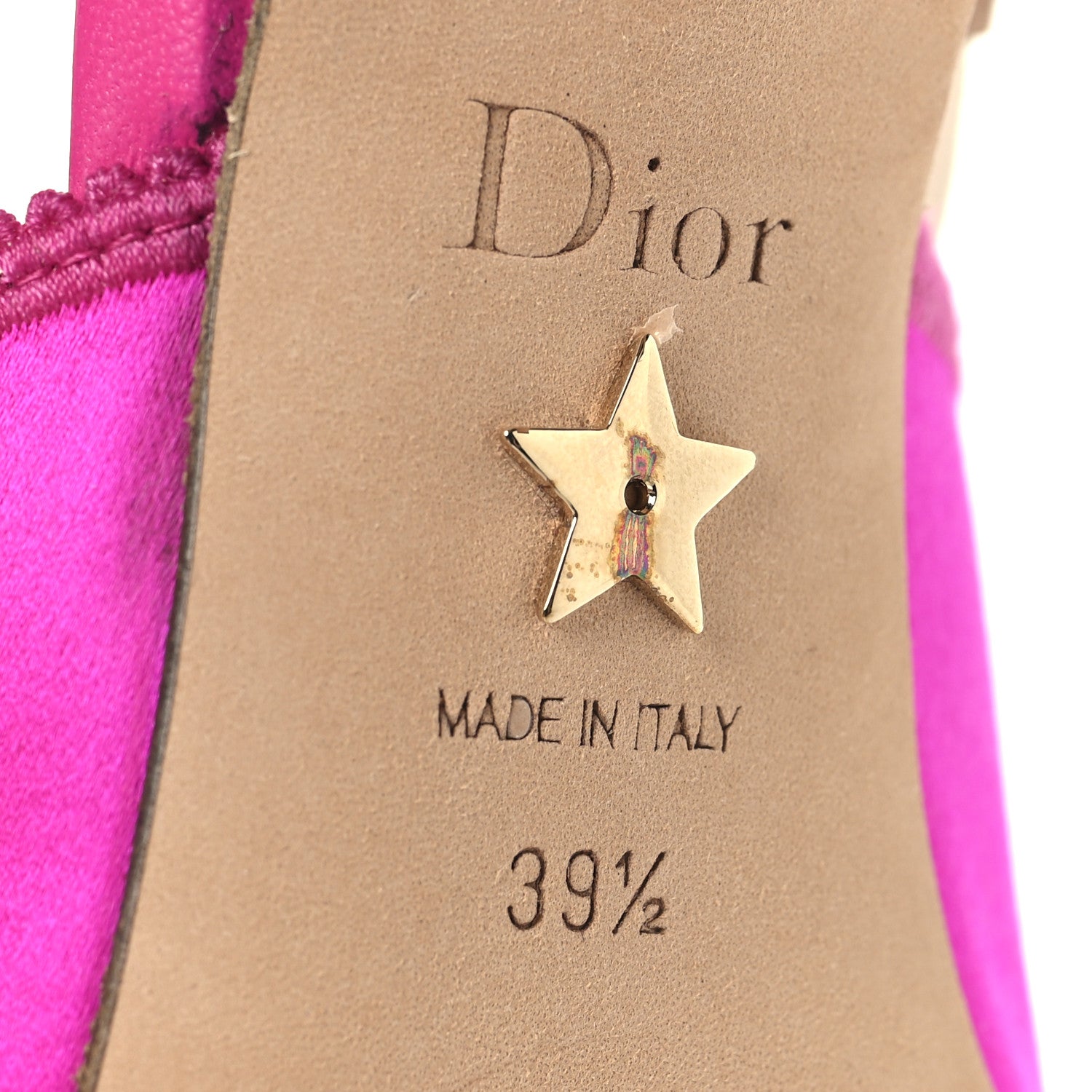 Christian Dior Satin Ribbon Embroidered J'Adior Slingback 65mm