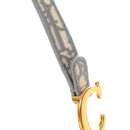 Christian Dior Oblique Embroidered Saddle Bag Gray 12 of 13