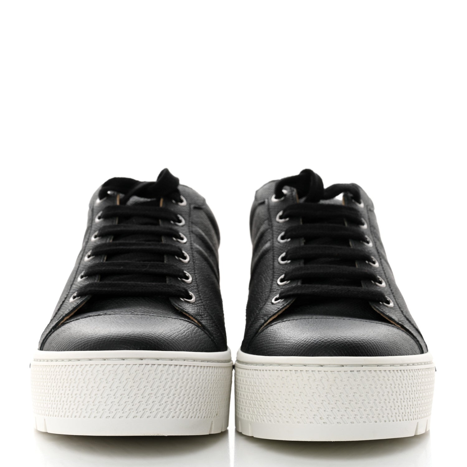 Hermes Epsom Womens Voltage Sneakers 38 Black White 2 of 8