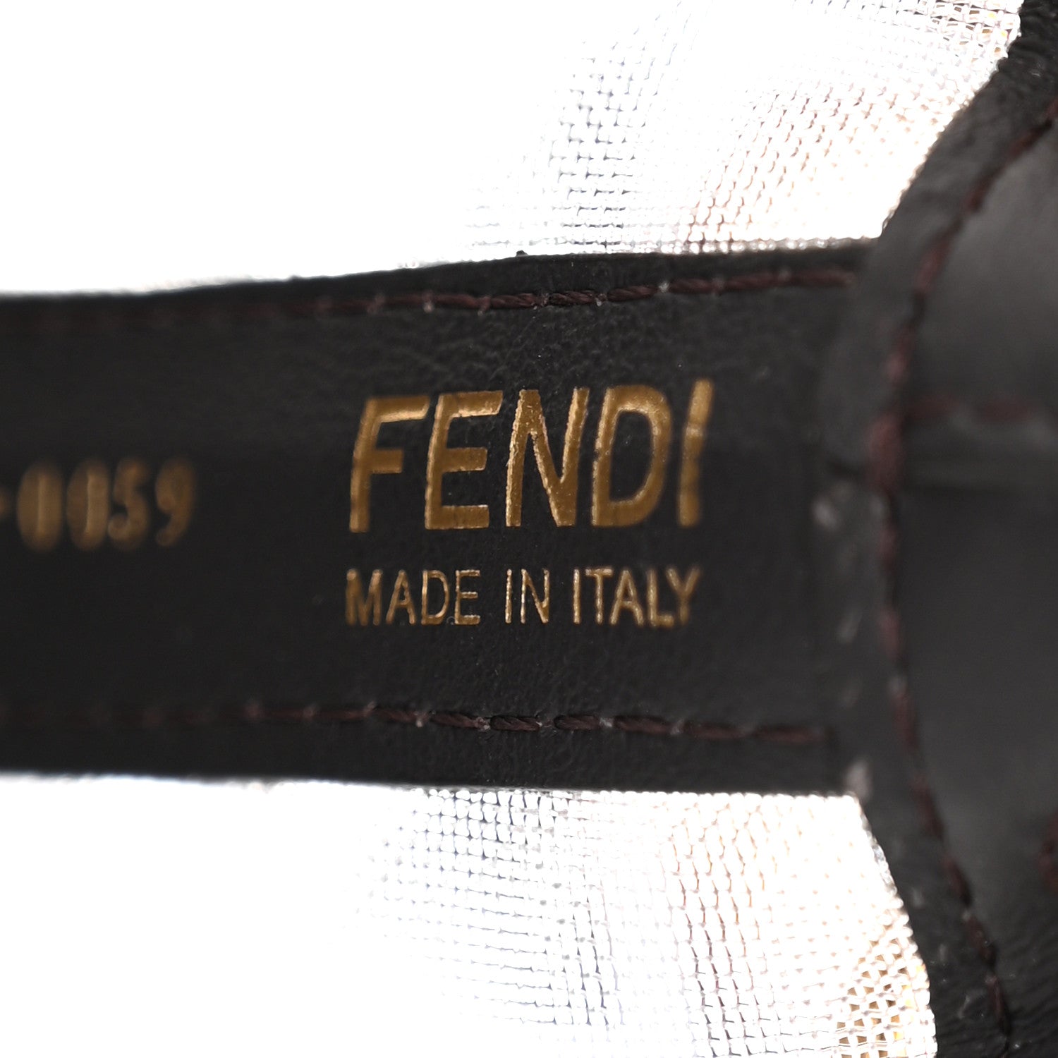 Fendi Mesh Vitello Grace F is Fendi FF 1974 Mini Mon Tresor Bucket Bag Azzurro Black Ebano 7 of 11