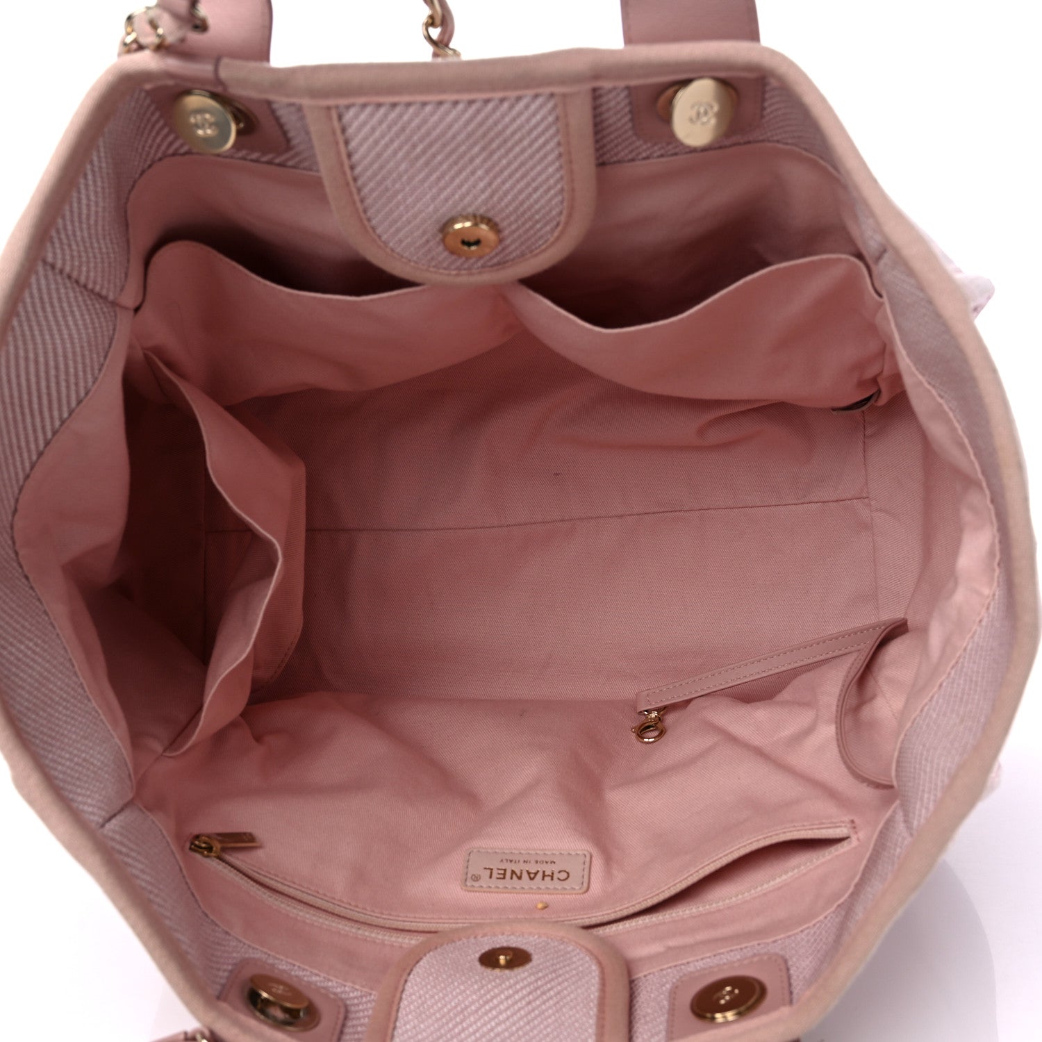 Chanel Mixed Fibers Calfskin Medium Deauville Tote Rose Pink 5 of 14