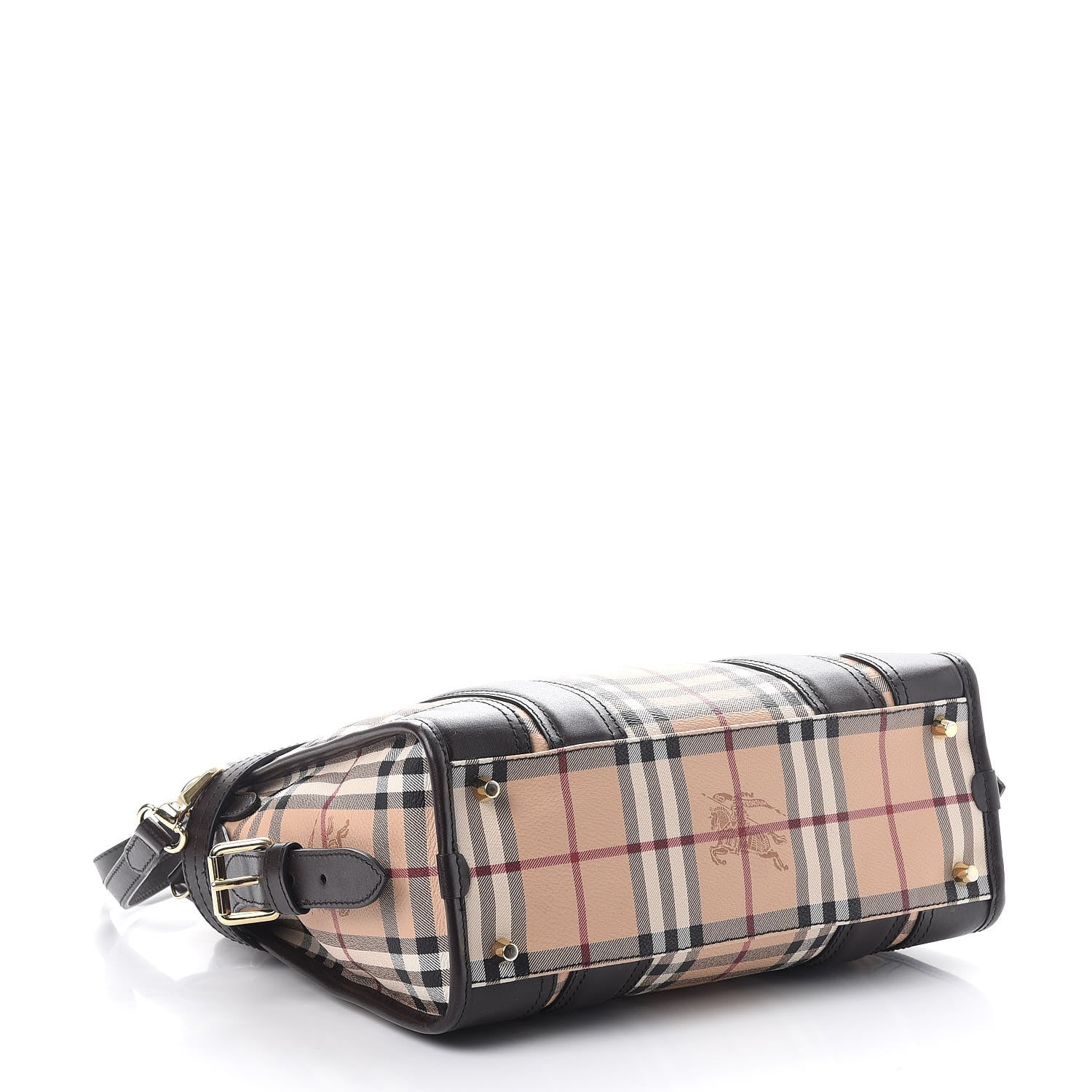 Burberry Haymarket Check Minford Portrait Tote Chocolate 4 of 8