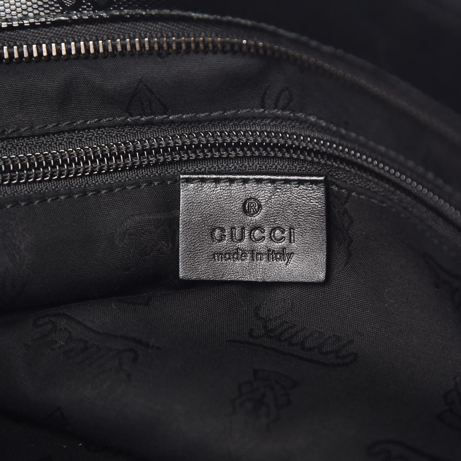 Gucci Imprime Monogram Medium Flat Messenger Bag Black 6 of 7