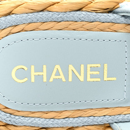 Chanel Terry Cloth CC Thong Sandals 40.5 Light Blue 7 of 9