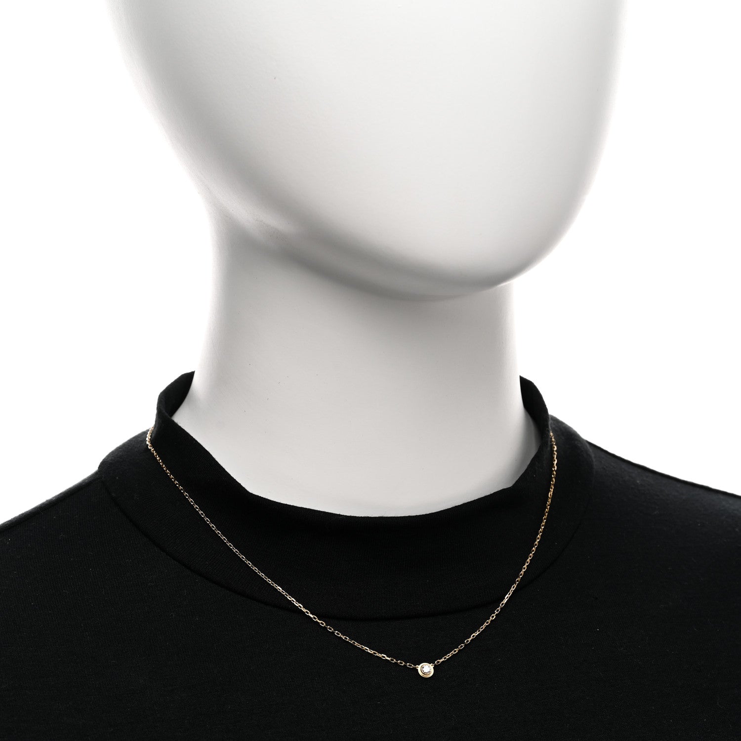 Cartier 18K Yellow Gold Diamond SM D'Amour Pendant Necklace 2 of 5