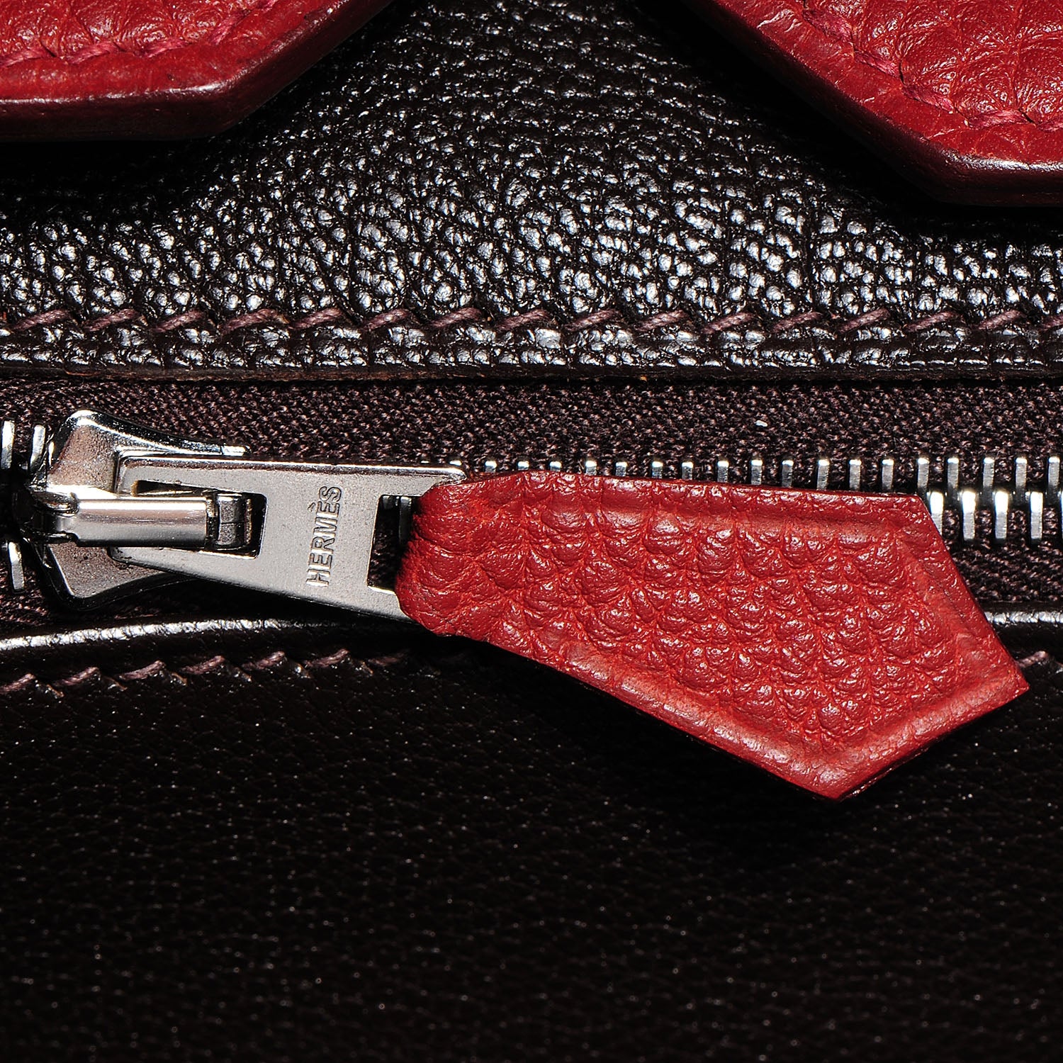 Hermes Togo Birkin 35 Rouge H and Ebene 24 of 24
