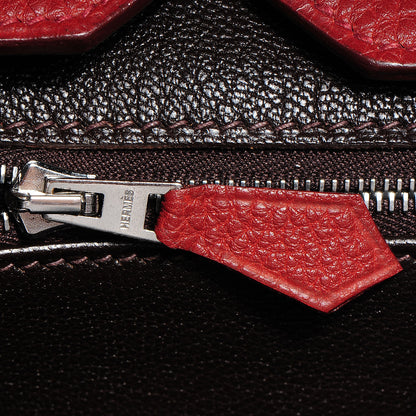 Hermes Togo Birkin 35 Rouge H and Ebene 24 of 24