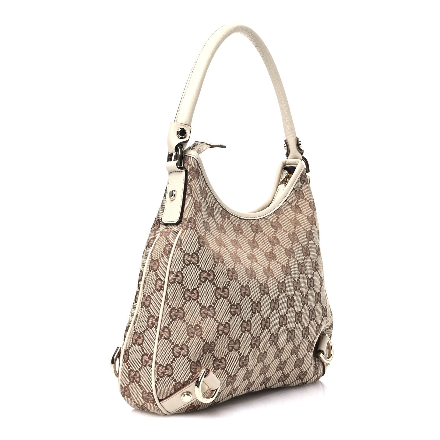 Monogram Medium Abbey D Ring Hobo Off White