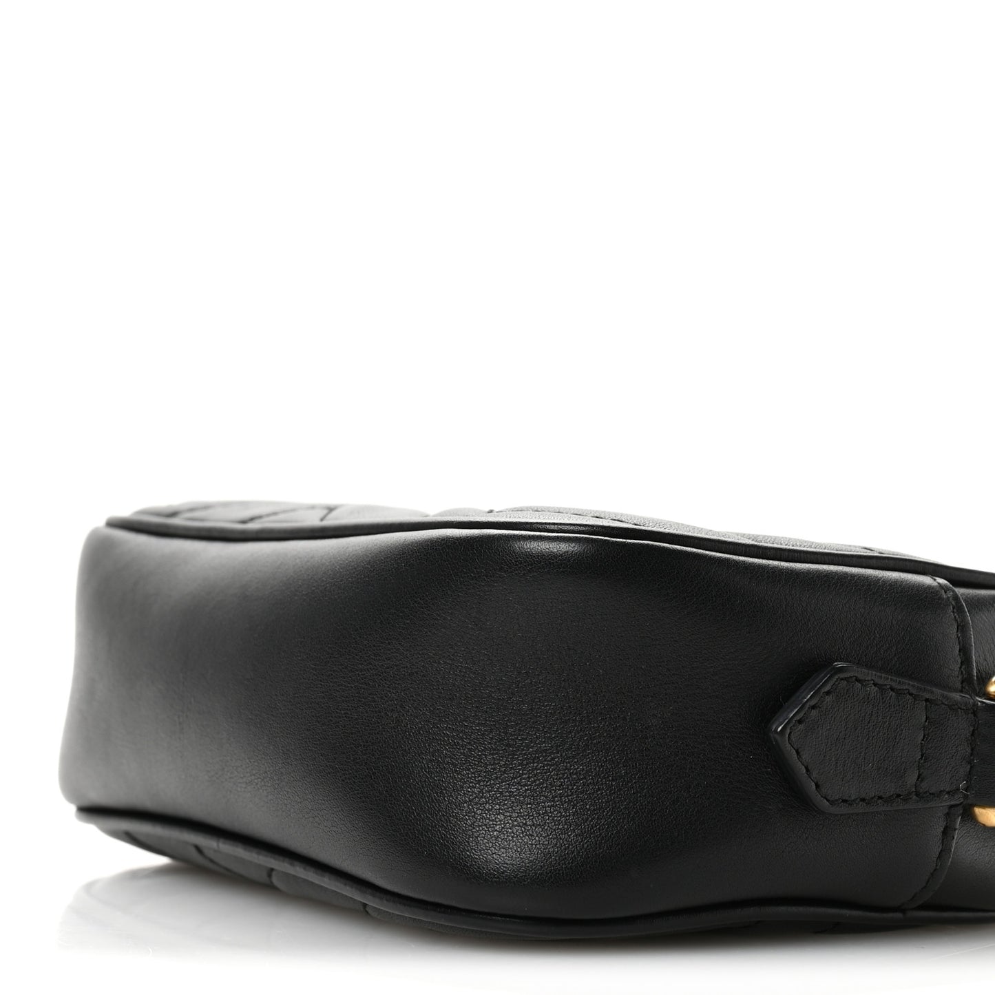 Calfskin Matelasse Mini GG Marmont Chain Shoulder Bag Black