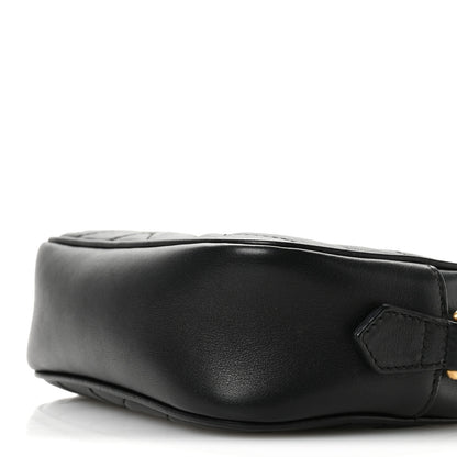 Gucci Calfskin Matelasse Mini GG Marmont Chain Shoulder Bag Black 10 of 11