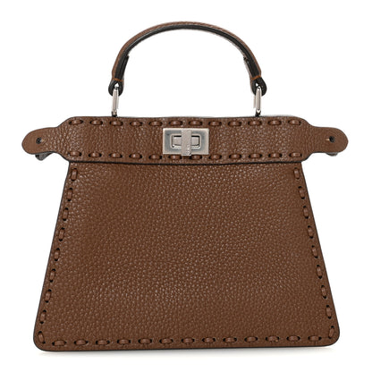 Fendi Cuoio Romano Selleria Petite Peekaboo I SEE U Iconic Satchel Fettuccia 1 of 10