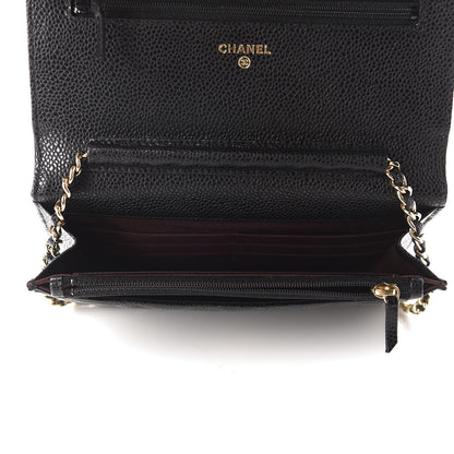 Chanel Caviar Quilted Wallet On Chain WOC Black 5 of 12