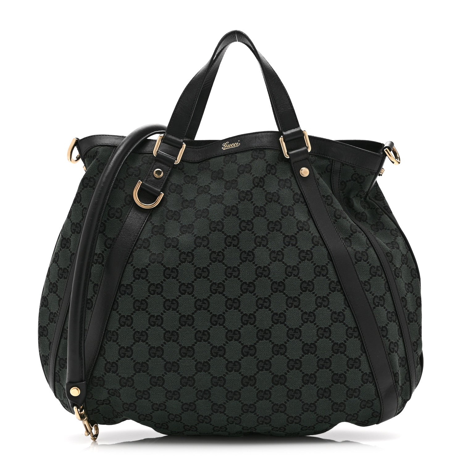 Gucci Monogram Medium Abbey Convertible Tote Dark Green 1 of 11