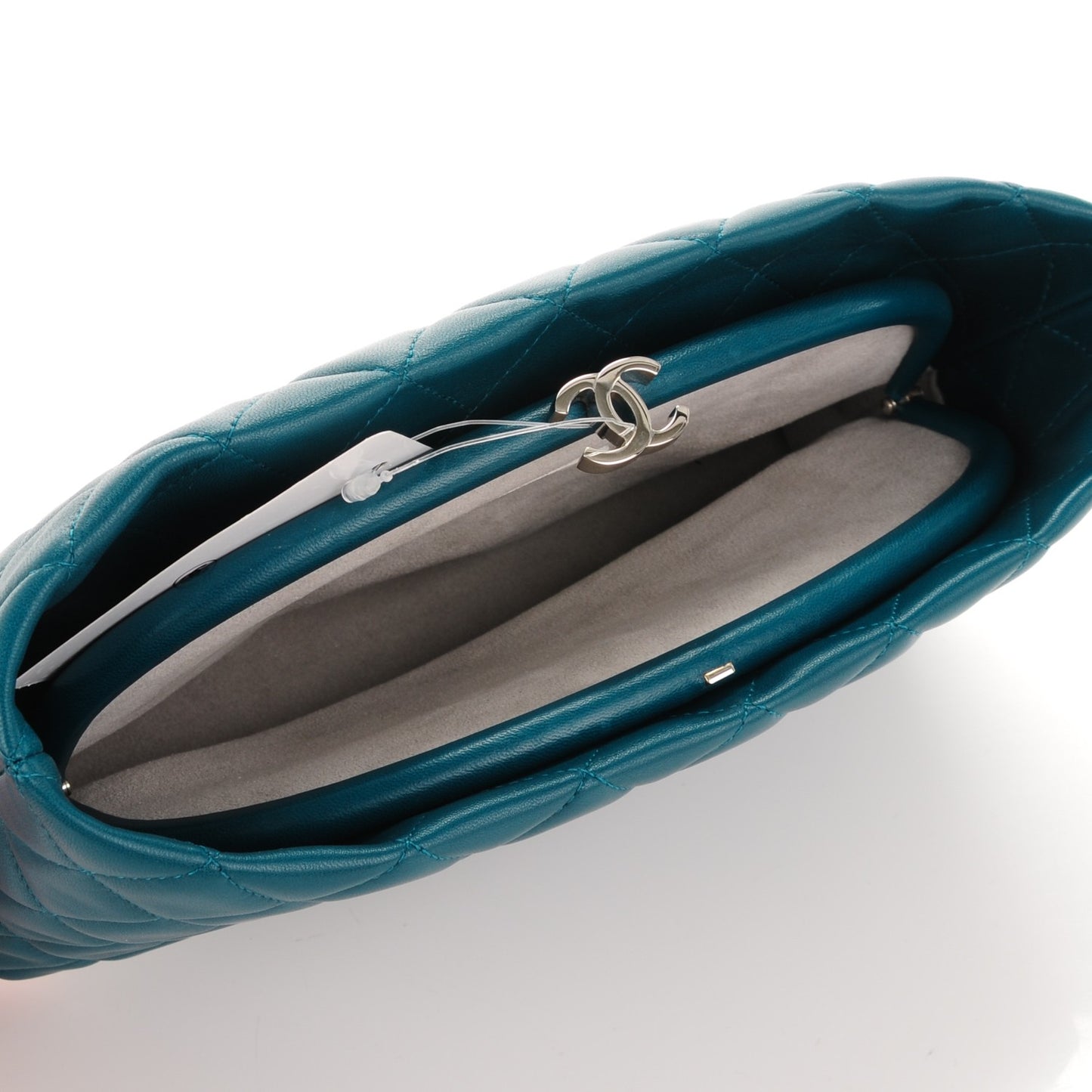 Lambskin Quilted Clutch Dark Blue