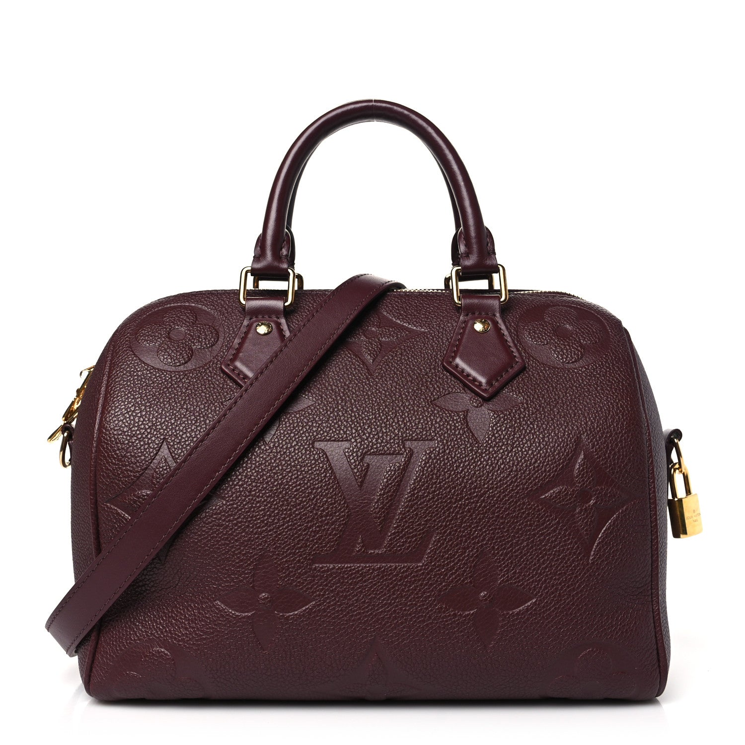 Louis Vuitton Empreinte Monogram Giant Speedy Bandouliere 25 Wine 1 of 10