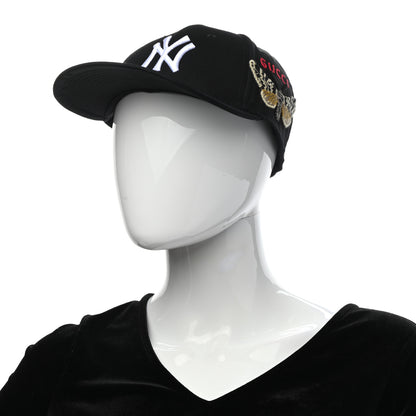 Gucci X MLB Cotton NY Yankees Baseball Hat 57-61 Black 2 of 9