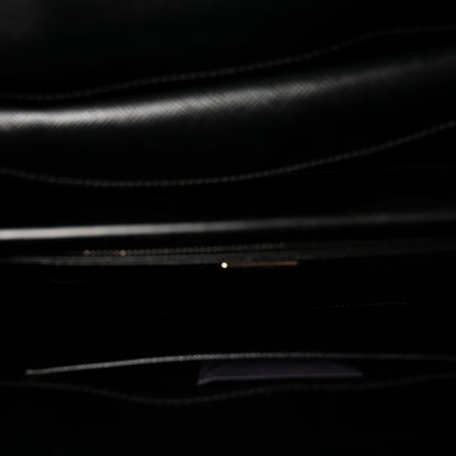 Prada Saffiano Girl Print Satchel Black Ginestra Fuoco 4 of 10
