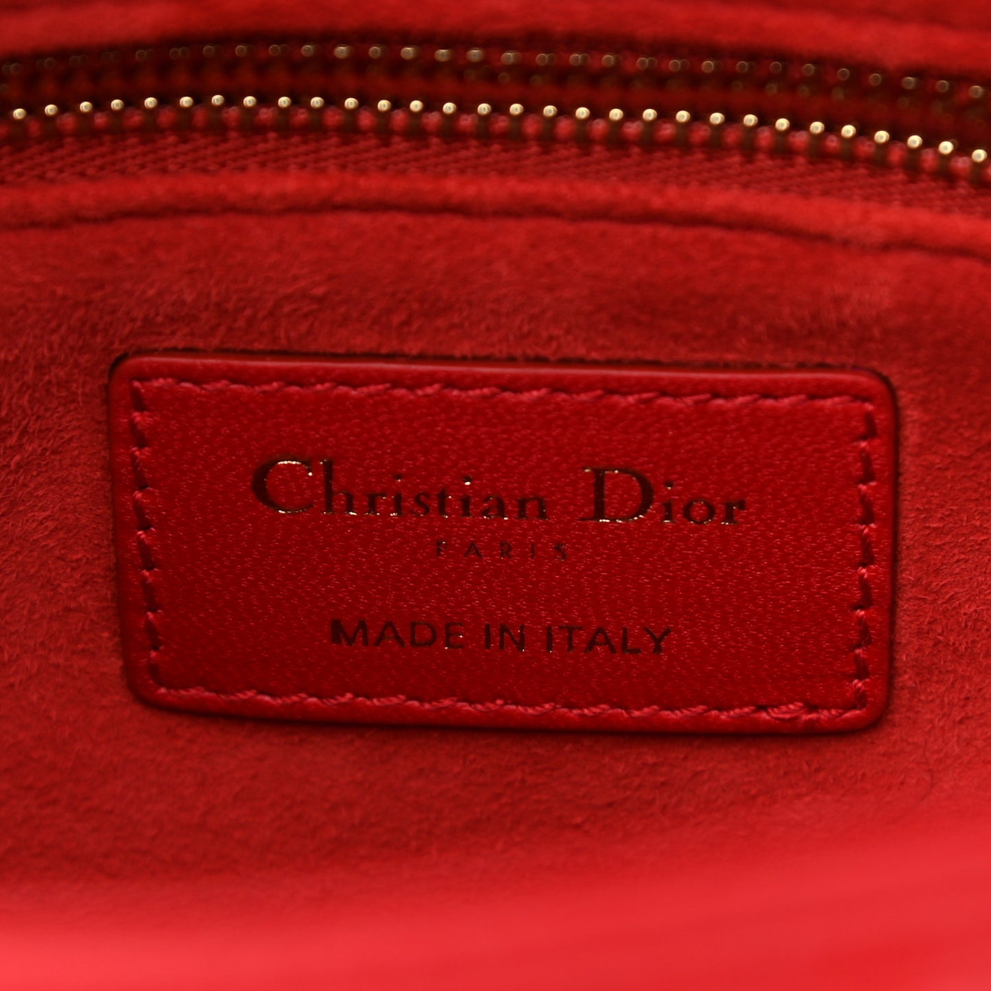 Lambskin Cannage Small My ABCDior Lady Dior Red
