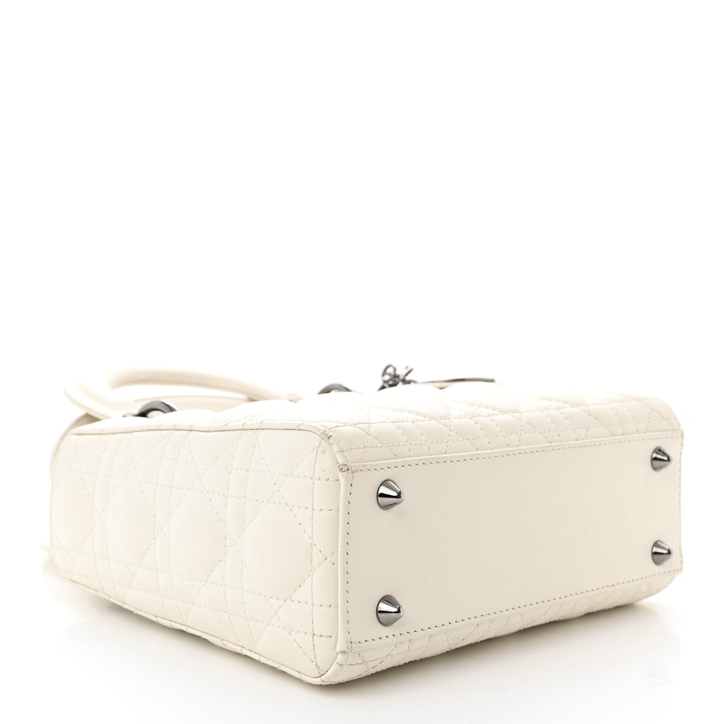 Lambskin Cannage Small My ABCDior Lady Dior White