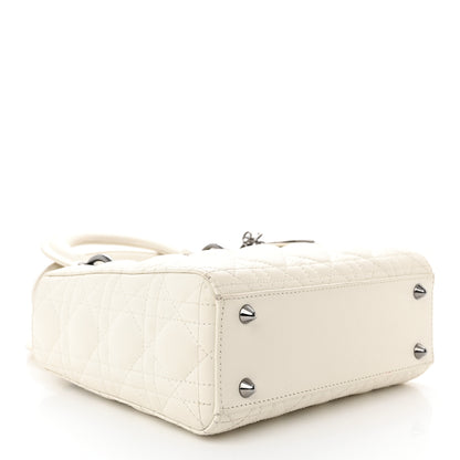 Christian Dior Lambskin Cannage Small My ABCDior Lady Dior White 4 of 14
