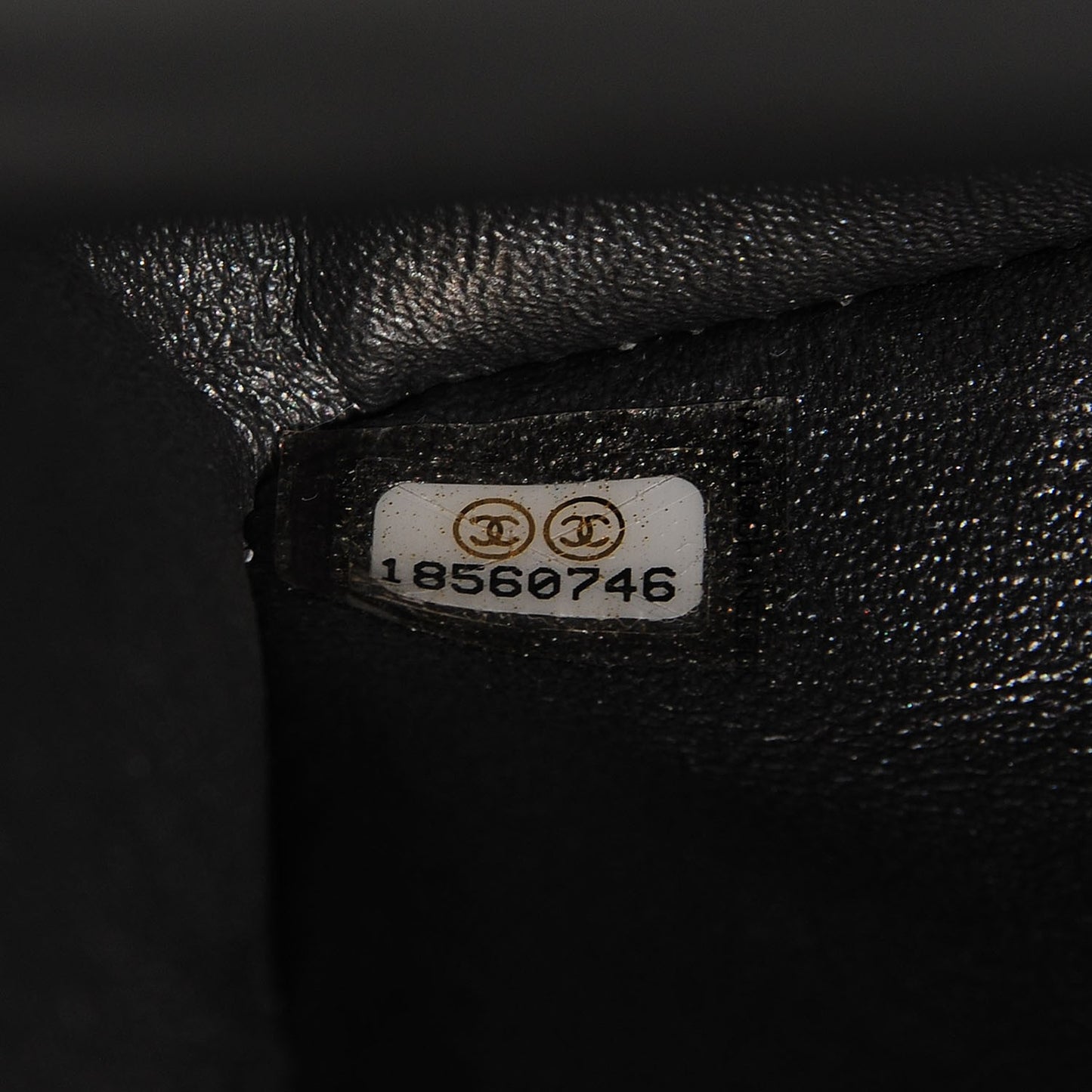 Metallic Lambskin Quilted Mini Rectangular Flap Dark Grey