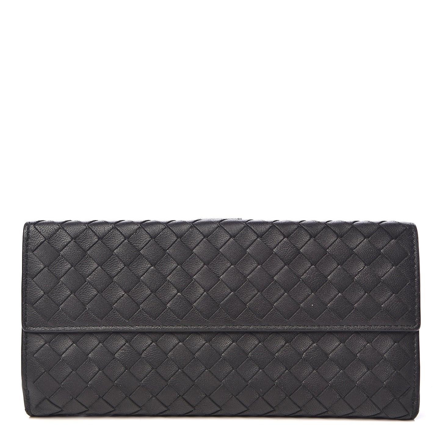 Nappa Intrecciato Continental Wallet Black