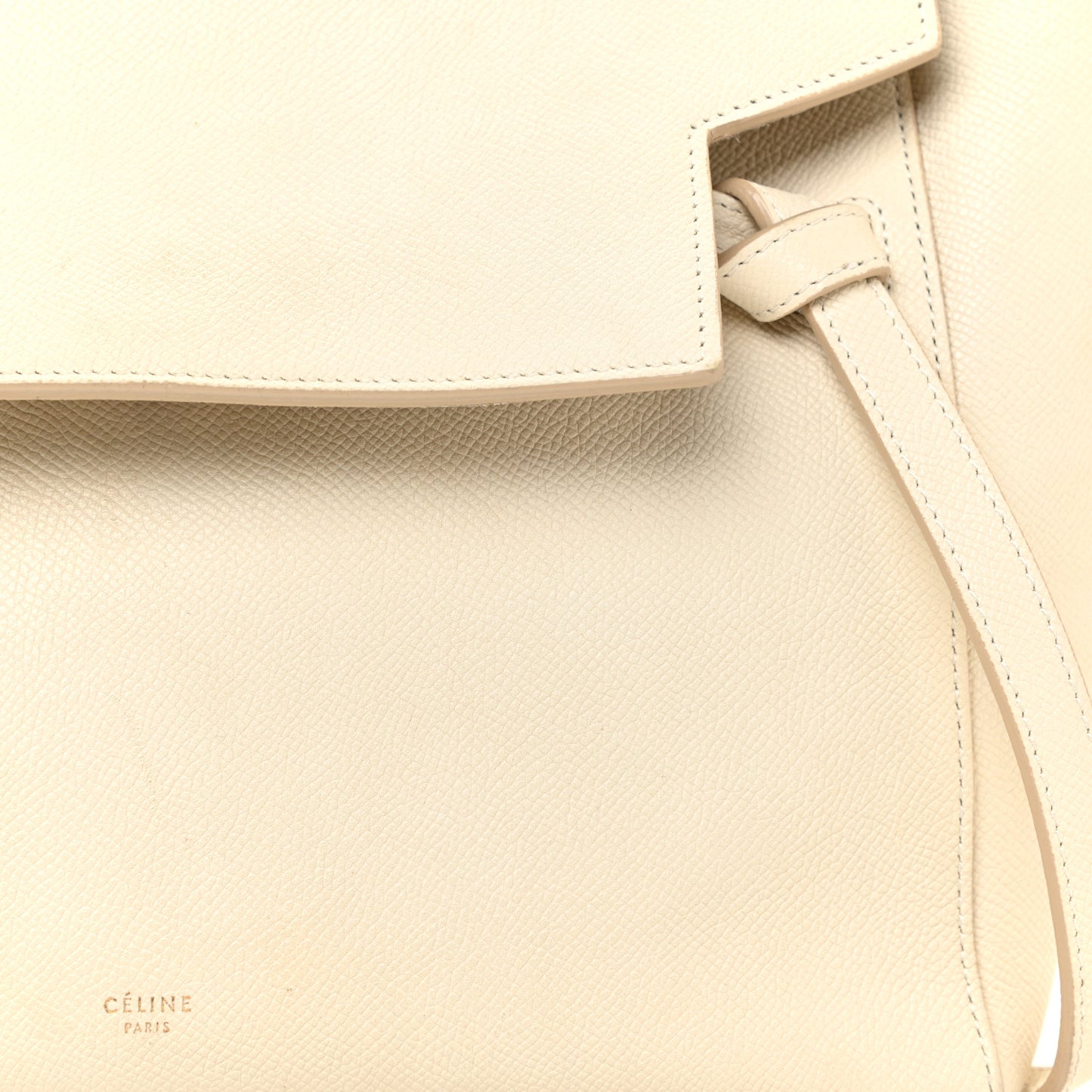 Grained Calfskin Mini Belt Bag White