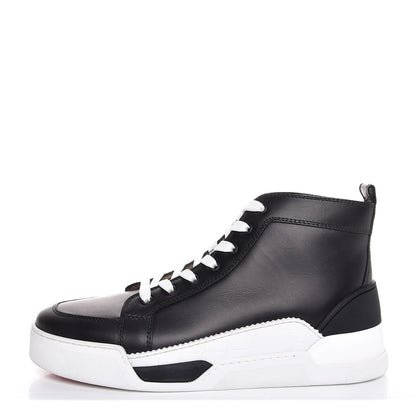 Christian Louboutin Mens Calfskin Rankick Flat Sneakers 41.5 Black 1 of 9