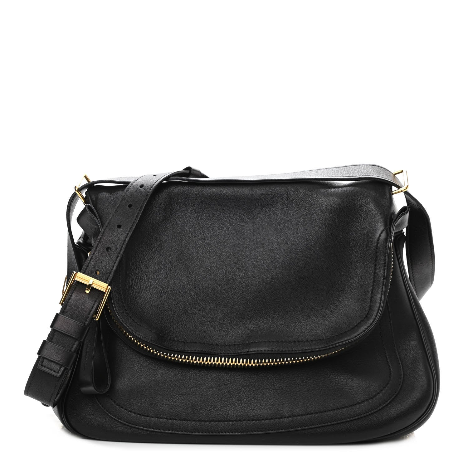 Tom Ford Calfskin Large Jennifer Crossbody Bag Black 1 of 9