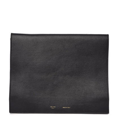 Celine Smooth Lambskin iPad Folio Clutch Black 1 of 15